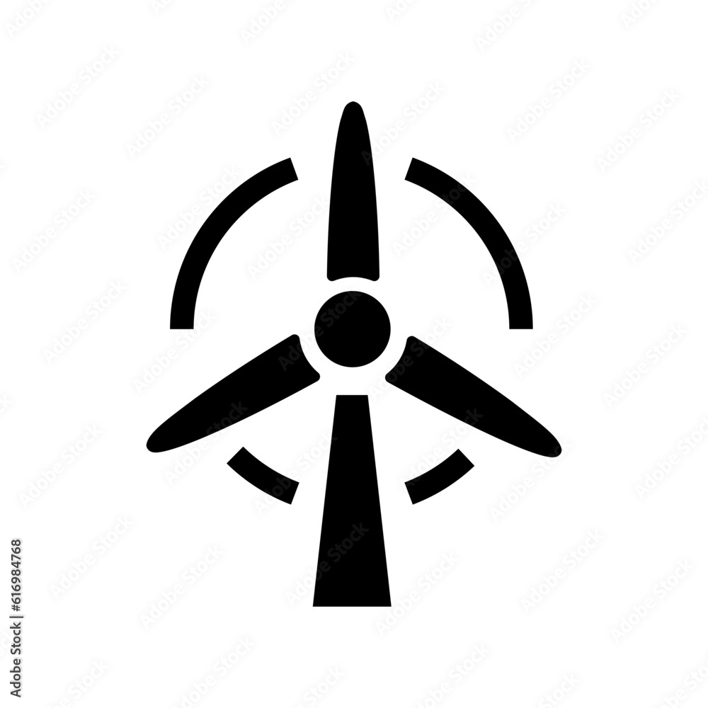wind power icon isolated on white background wind power icon isolated on white background