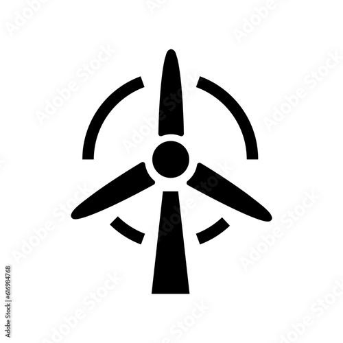 wind power icon isolated on white background
