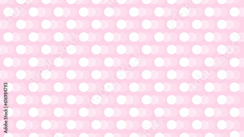 Pink seamless pattern with white circles