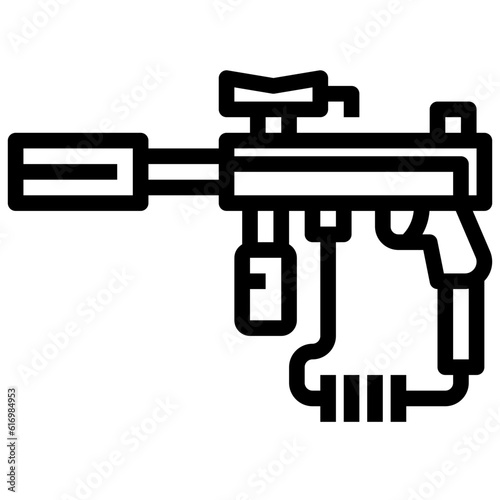 pistol line icon,linear,outline,graphic,illustration