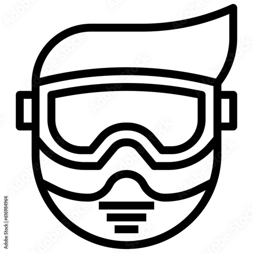 mask line icon,linear,outline,graphic,illustration