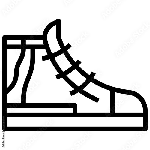 footwear line icon,linear,outline,graphic,illustration