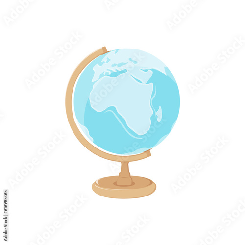 Globe isolated on white. Vector illustration. Travel. Education. School. Business.