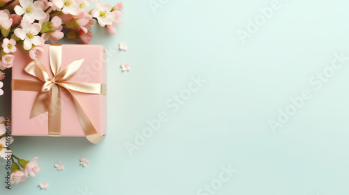 gift box with flowers Generative AI © Nico Vincentini
