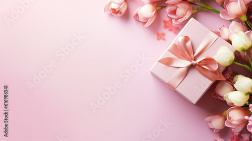 gift box with flowers Generative AI © Nico Vincentini