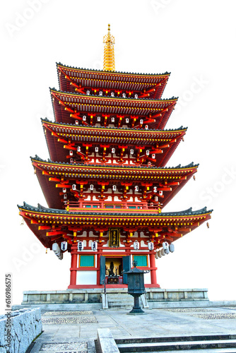 A five-storied pagoda, a Buddhist building in Japan