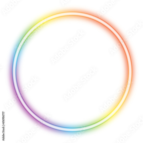 abstract rainbow color circle frame