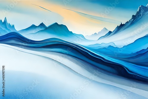 background with waves generated by AI © ALLAH KING OF WORLD