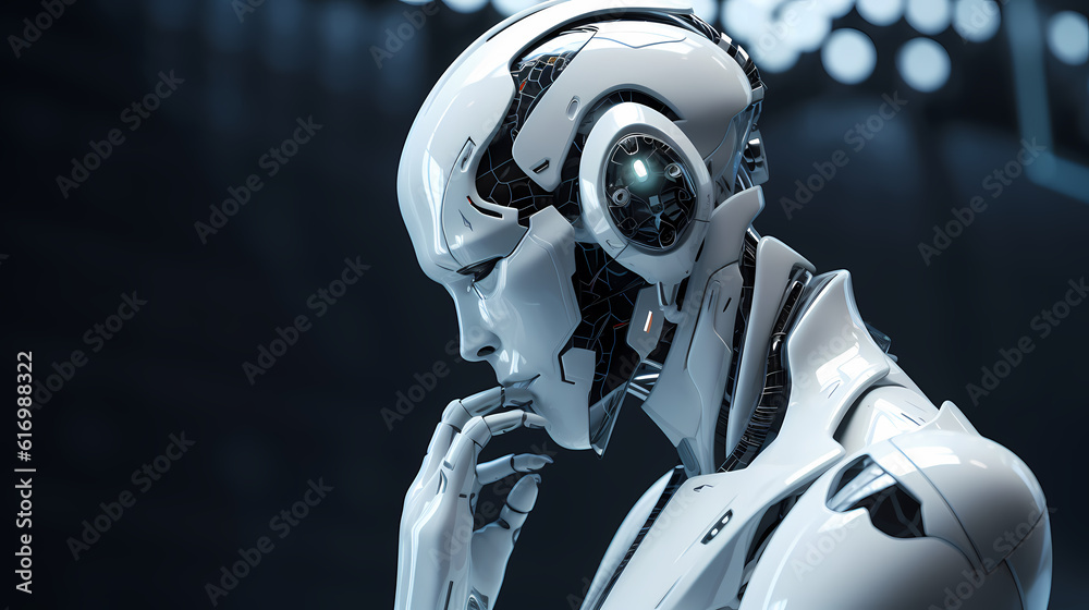 AI Humanoid Robot Thinking.
Generative AI AI Humanoid Robot Thinking.
Generative AI