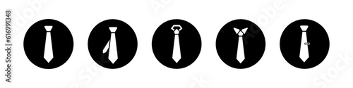 Necktie simple icon for logo. Tie vector illustration in business style.
