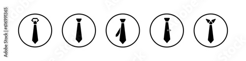 Necktie simple icon for logo. Tie vector illustration in business style.