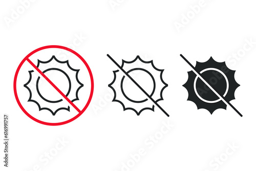 No sun icon. Illustration vector