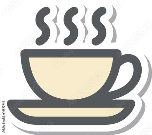 ステッカー風ミニミニアイコン　コーヒー