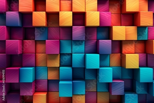 Generative Ai. Colorful squares 