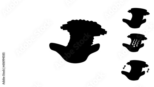 Disposable diaper silhouette