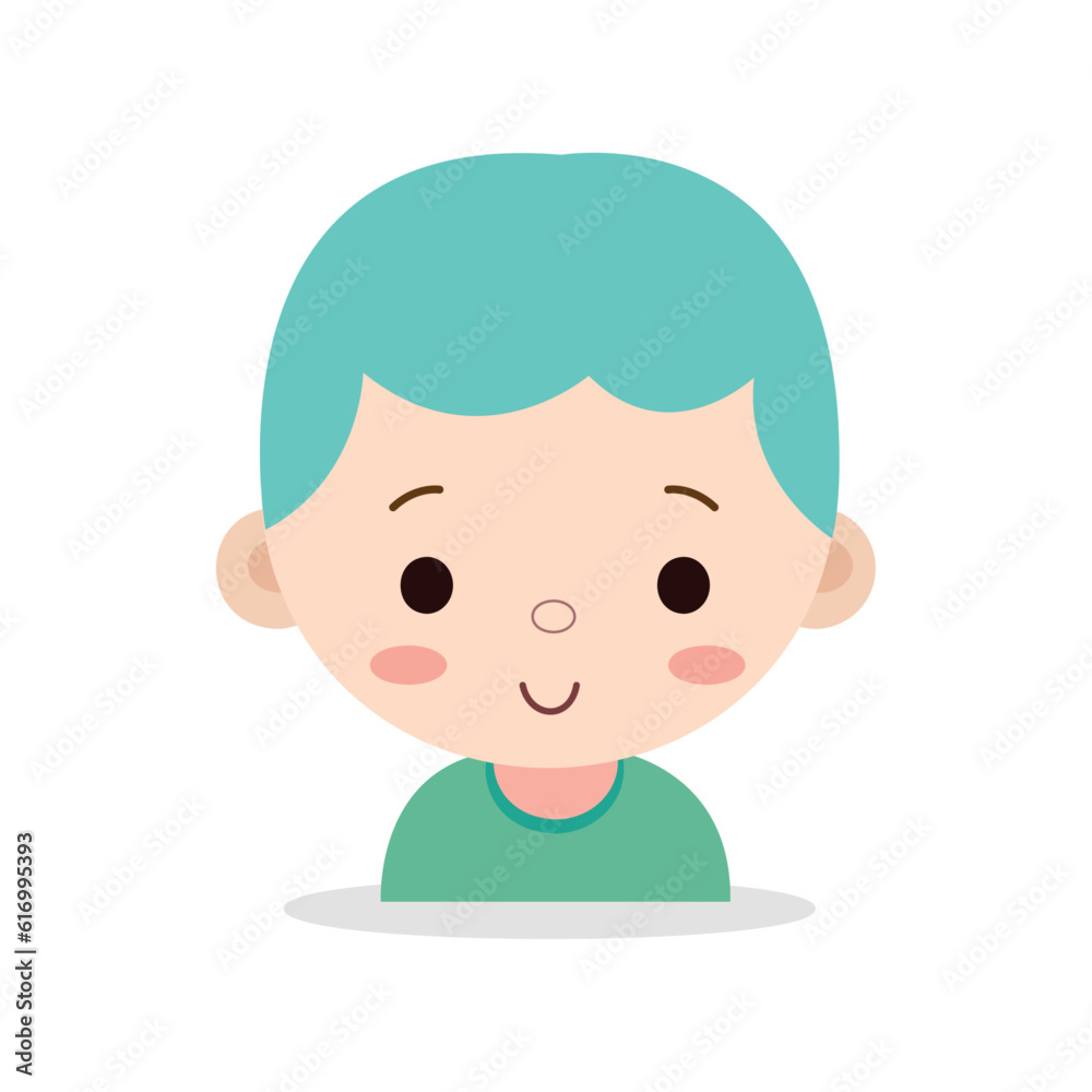 simple innocent baby with green hairs and innocent smile isolated on white background using vector illustration art simple innocent baby with green hairs and innocent smile isolated on white background using vector illustration art