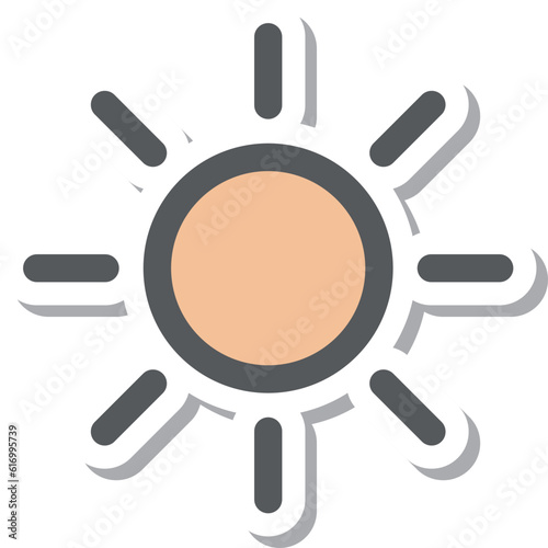 ステッカー風ミニミニアイコン　太陽