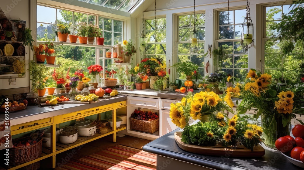 Summertime Bliss: A Vibrant Kitchen Delight Generative AI 3