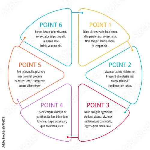 6 steps colorful infographic template