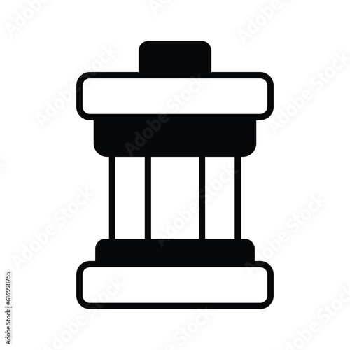 Grab this icon of inukshuk in trendy style, isolated on white background