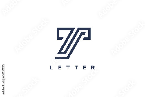 T letter logo vector with modern concept black design