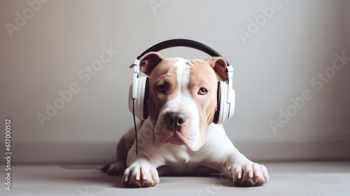 Woofs of Harmony: Dog in Headphones Synchronizes Its Bark with the Melody photo