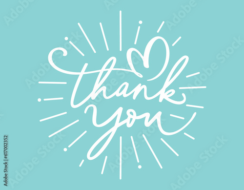 Thank you card template, business thank you card or 
printable thank you card template with 
thank you handwritten, vector, icon, letter, text 
for compliment, speech, gratitude & appreciation