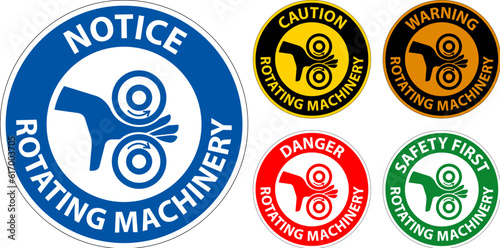 Danger Sign Rotating Machinery Keep Hands Away