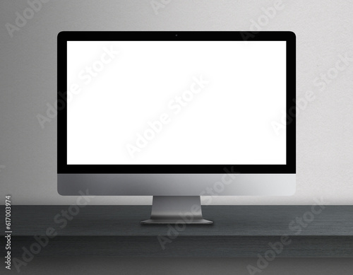 computer with cut out screen