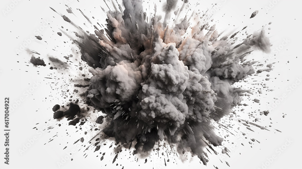 Fronteira de explosão isolada em fundo branco Fronteira de explosão isolada em fundo branco