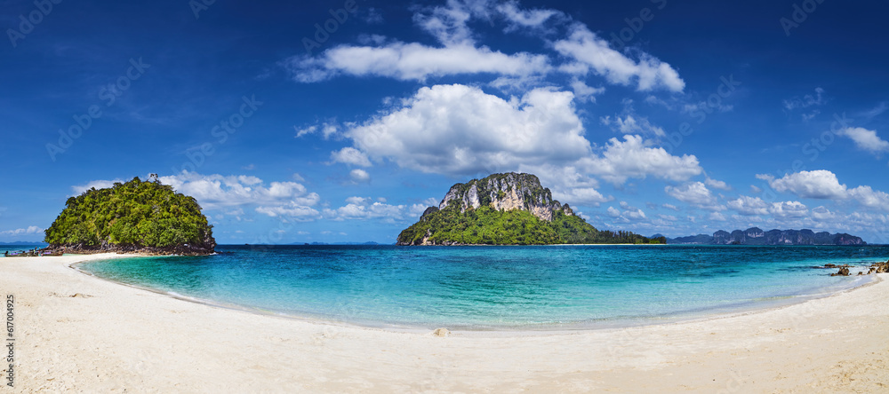 Tropical beach panorama, Thailand