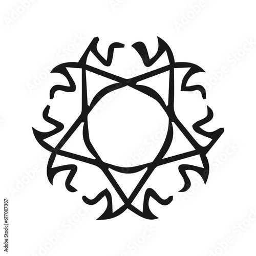 hand drawing complex flower or mandala 