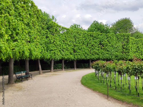 Fototapeta Naklejka Na Ścianę i Meble -  palace gardens in spring green colors