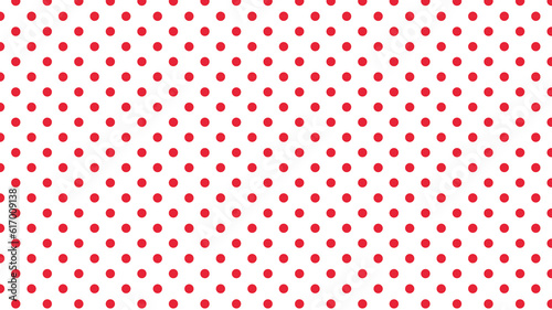 Red Polka Dots on White Background