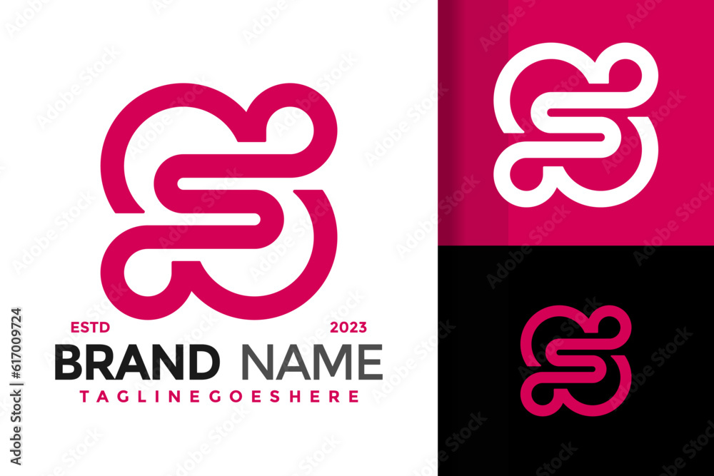 Letter S infinity initials monogram logo vector icon illustration Letter S infinity initials monogram logo vector icon illustration