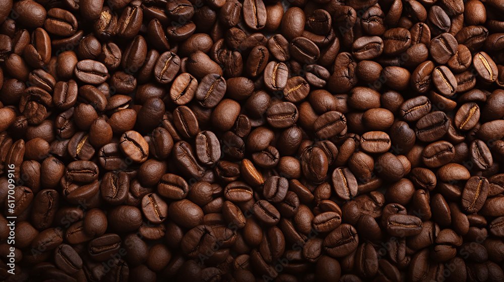 Fototapeta premium background full of coffee beans, Generative Ai