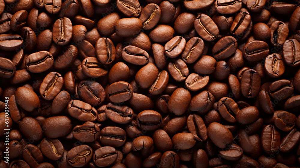 Fototapeta premium background full of coffee beans, Generative Ai