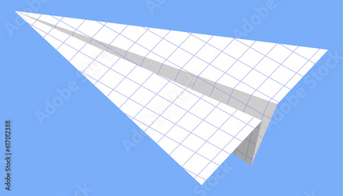 paper plane, plane, fly, checkered sheet, sheet, paper, бумажный самолет, самолет, лететь, лист в клеточку, лист, бумага, 紙飛機、飛機、蒼蠅、方格板、紙張、紙張