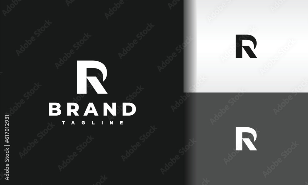 simple R letter logo simple R letter logo