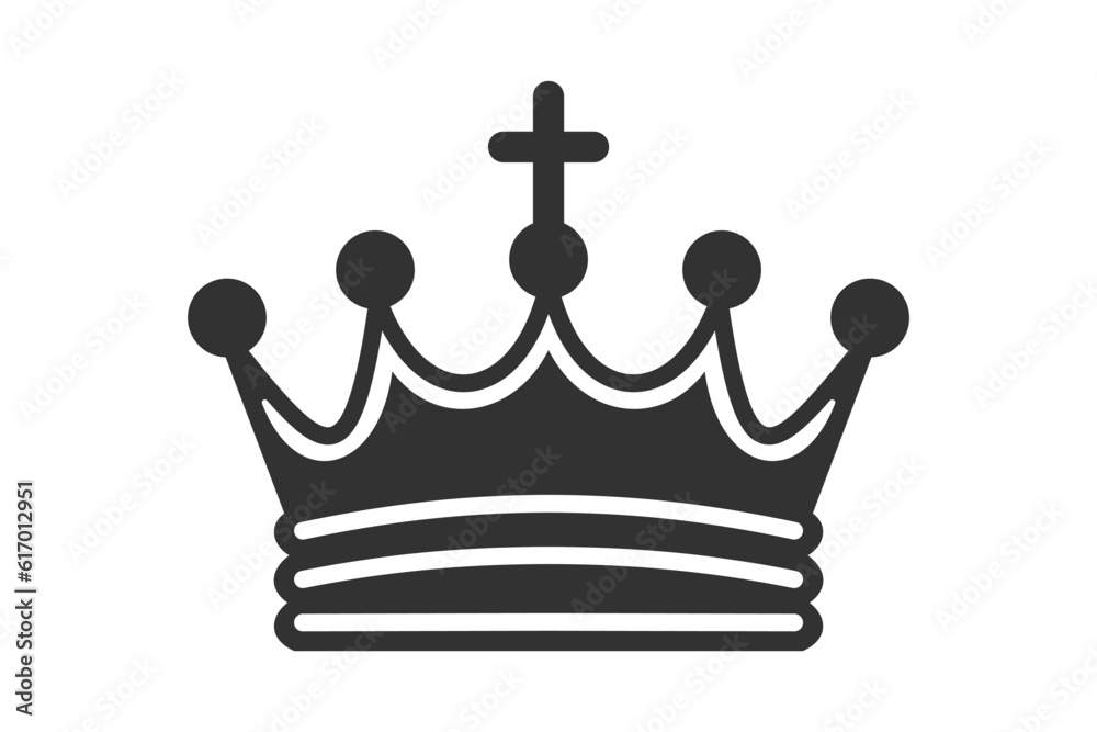 Vecteur Stock Crown icon. King signs. Queen symbol. Princess symbols