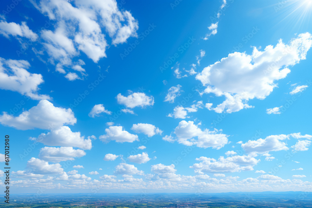 Sky With Clouds With A Small Horizon Created With The Help Of Artificial Intelligence Sky With Clouds With A Small Horizon Created With The Help Of Artificial Intelligence