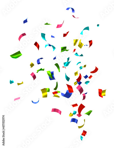 Colorful confetti bursting isolated