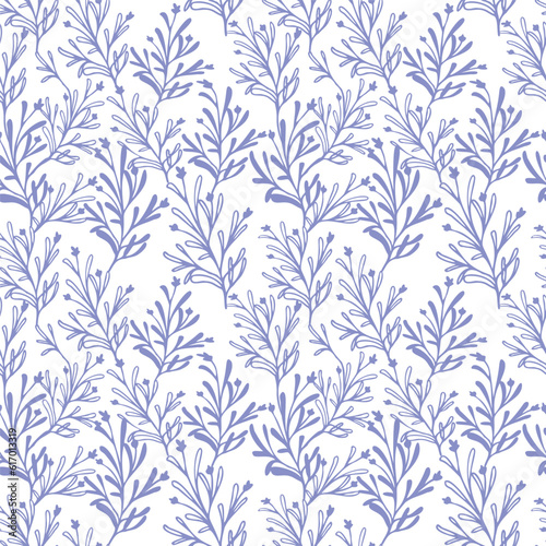 Leaves seamless pattern for surface design, for textile paper or wallpaper, vector background