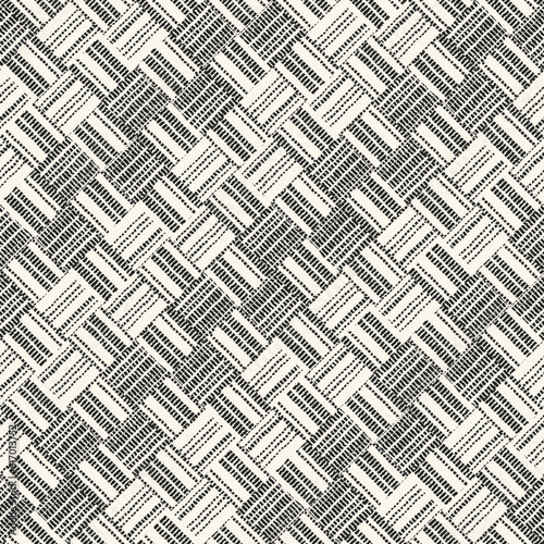 Monochrome Variegated Dashed Textured Checkered Pattern