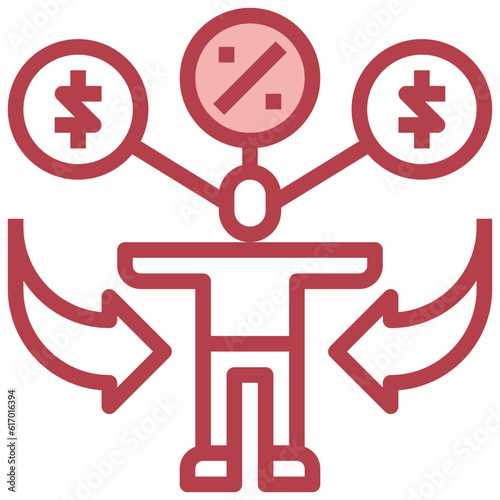 DIVIDEND line icon,linear,outline,graphic,illustration