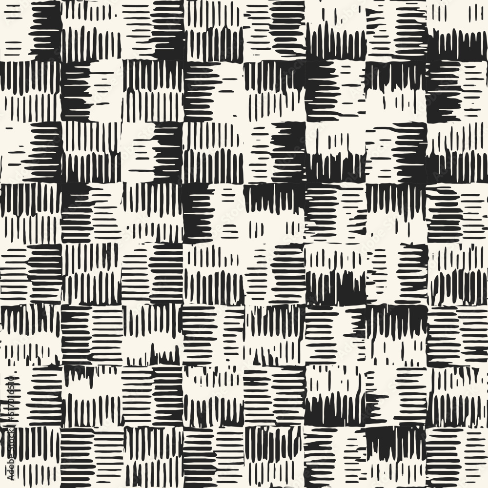 Ink Drawn Checked Textured Pattern Ink Drawn Checked Textured Pattern