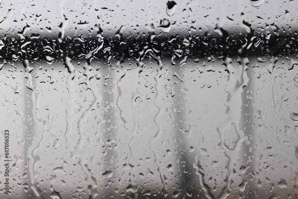 Drops on the window after a storm. Drops on the window after a storm.