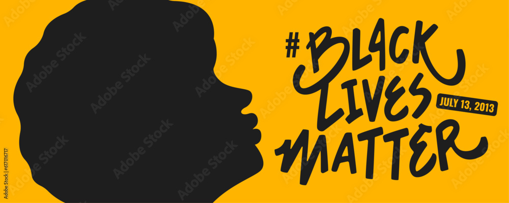 Black Lives Matter with Silhouette Black Lives Matter with Silhouette