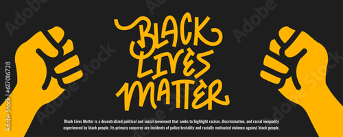 Black Lives Matter Black Banner
