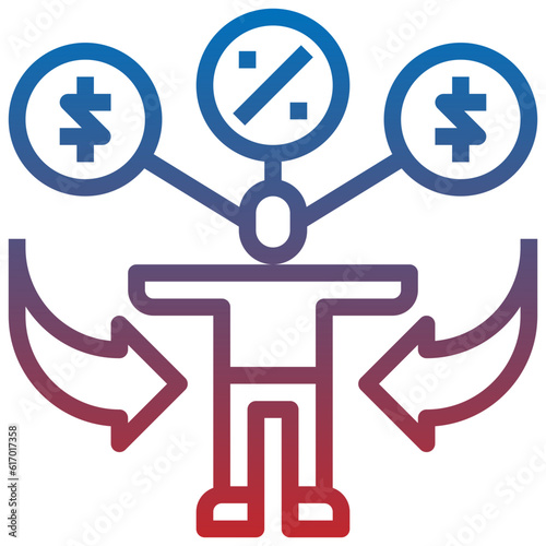 DIVIDEND line icon,linear,outline,graphic,illustration